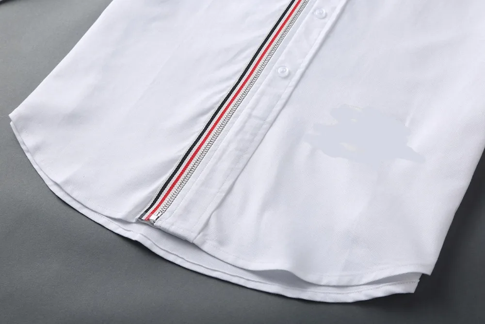 Naujas 2019 Vyrų Oksfordo siuvinėjimo Mados Dryžuotas Medvilnės Atsitiktinis Marškinėliai Marškinėliai aukštos kokybės Kišenėje ilgą rankovėmis Viršuje M 2XL #GG3