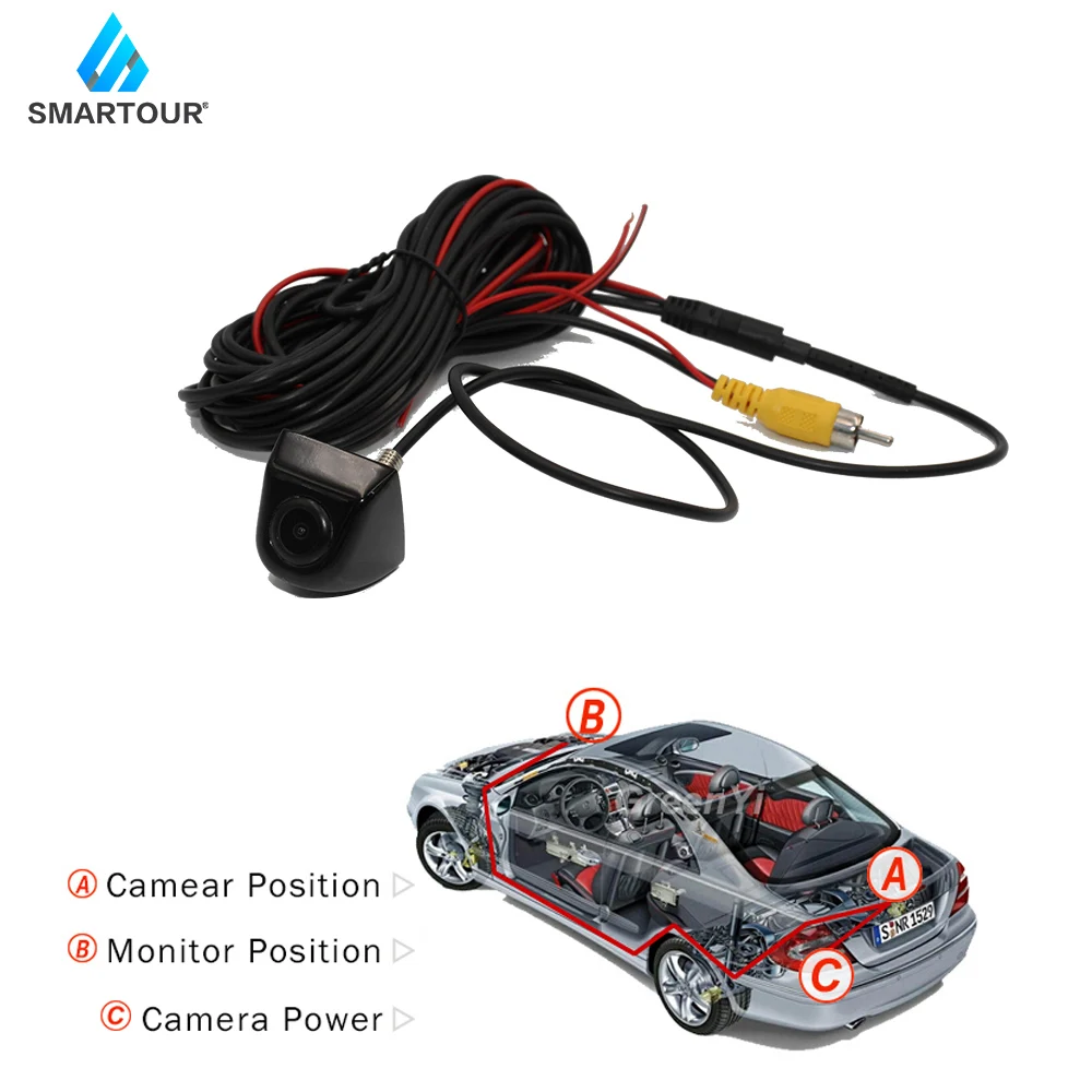 Smartour Intelligent Auto HD Automobilių Atsarginės Atvirkštinio Trajektorija, vaizdo Kamera Parkavimo pagalbos Universali Galinio vaizdo Kamera Dinamiška Gairės
