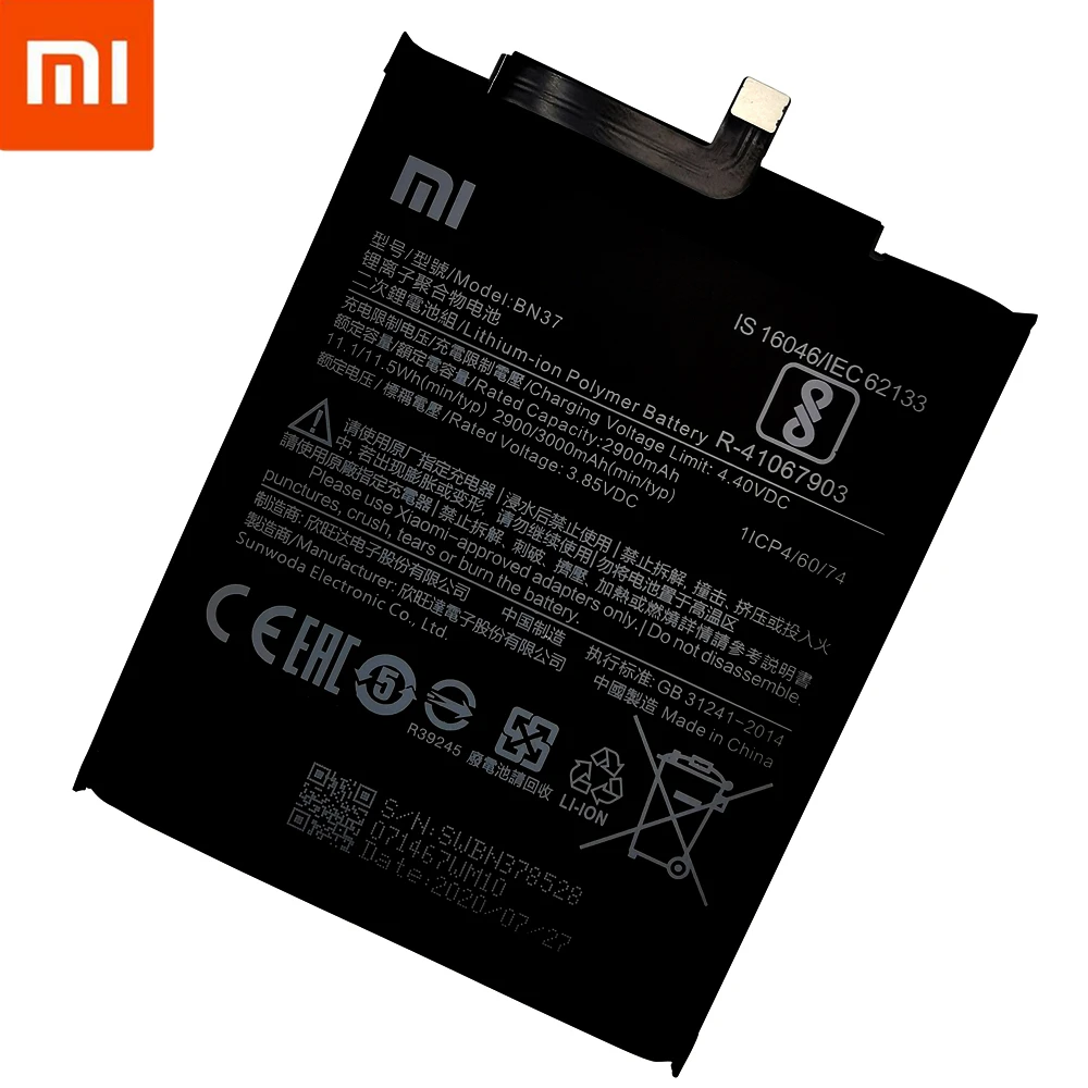 Originalią Bateriją Už Xiaomi Mi Redmi6 Redmi 6 Redmi 6A Redrice 6 BN37 Originali Telefono Baterija 3000mAh+Įrankių Rinkiniai
