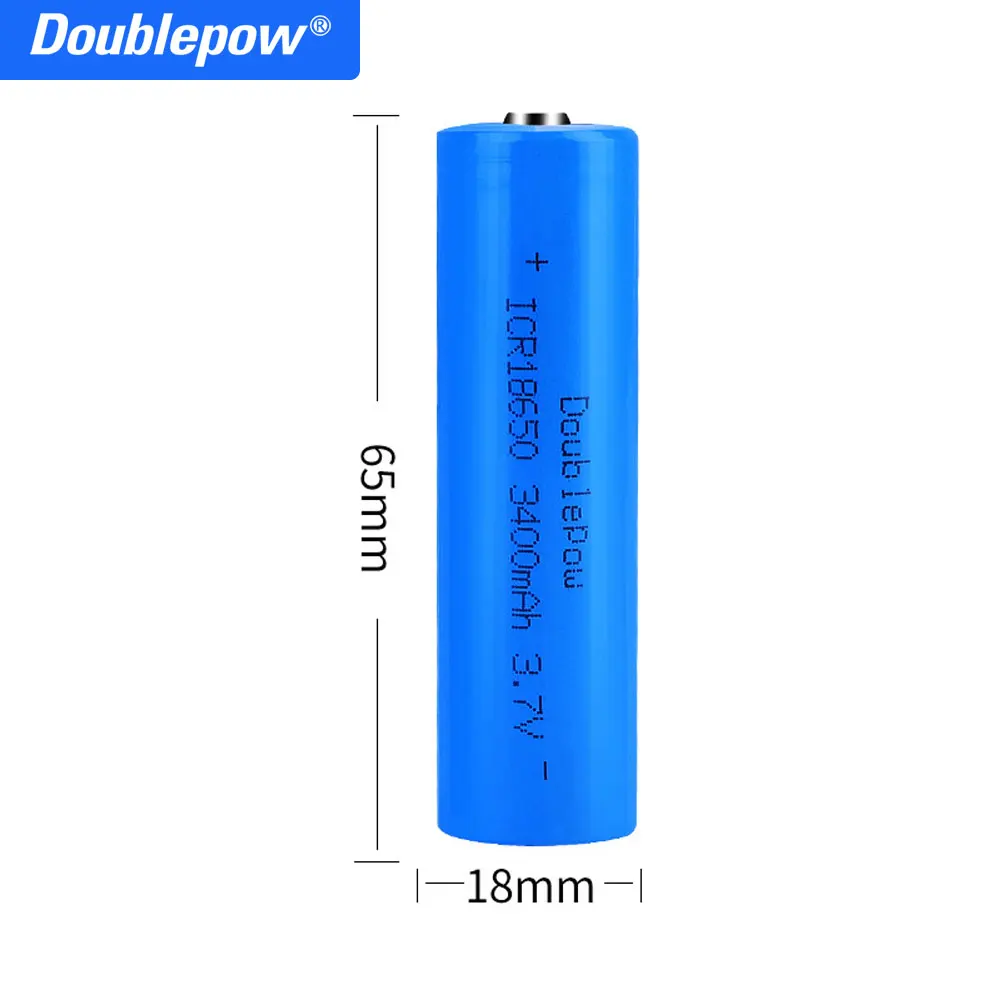 Doublepow pakankamai Pajėgumų 18650 baterija 3.7 v 3400mah įkraunama ličio baterija žibintuvėlio baterijos