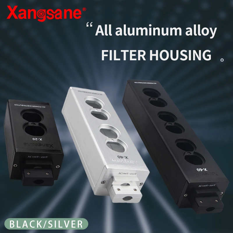 Xangsane aliuminio lydinio maitinimo filtro korpuso juoda/sidabrinė/2/4/6 specifikacija neprivaloma įleidimo angos korpuso lizdą JAV Elektros lizdo