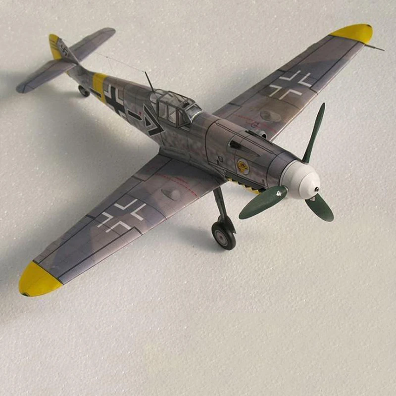 1:32 Vokietijos Bombonešis Bf-109 G6/G14 Kartono Orlaivio Modelis 3D Papercraft Erdvė Biblioteka Papercraft House Vaikų Knygos Žaislai
