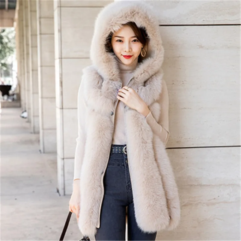 Karšto pardavimo moterų žiemos paltai nekilnojamojo lapės kailio liemenė natūralaus kailio gilet mados drabužių originali fox fur coat kailio striukė moterims, drabužiai