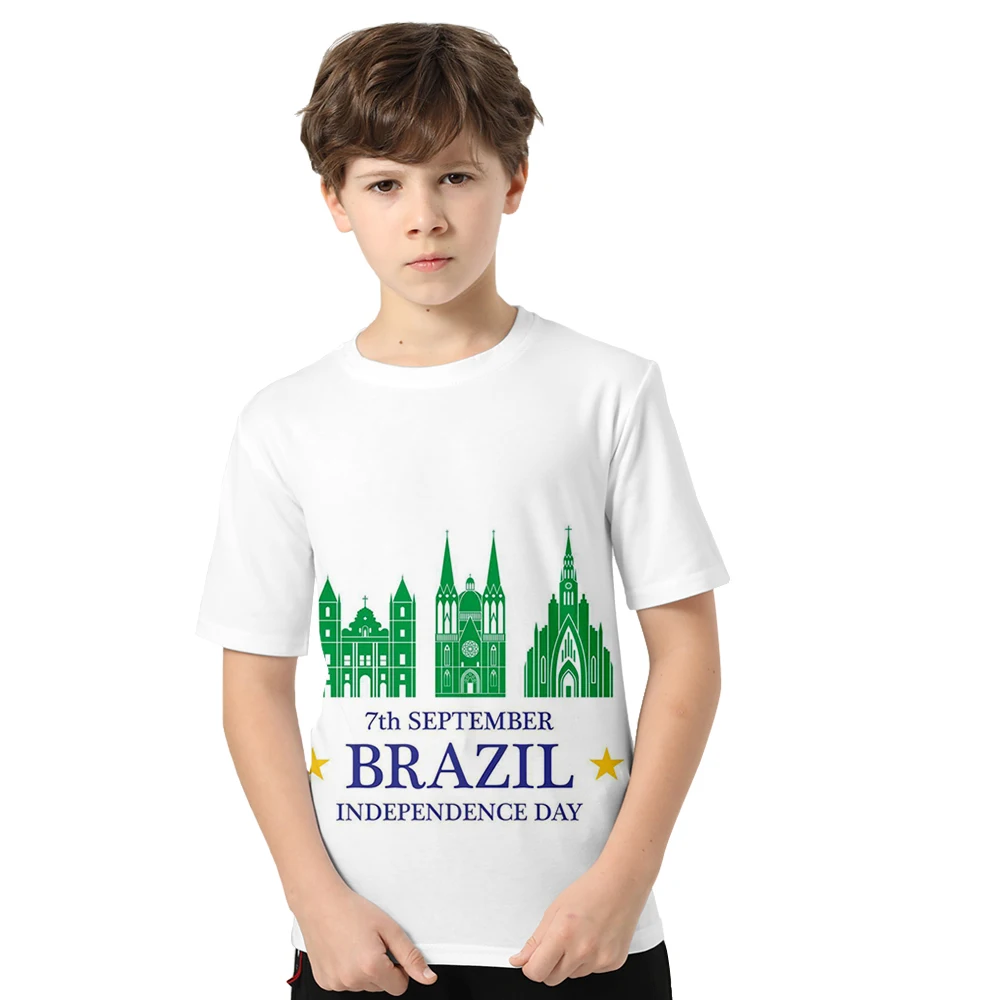 Naujasis Brazilijos Nepriklausomybės Diena Streetwear Suaugusiųjų Vaikiški marškinėliai 2020 metų Vasaros Naują Atsitiktinis Cosplay Vaikams Suaugusiųjų Mados trumpomis Rankovėmis viršūnes