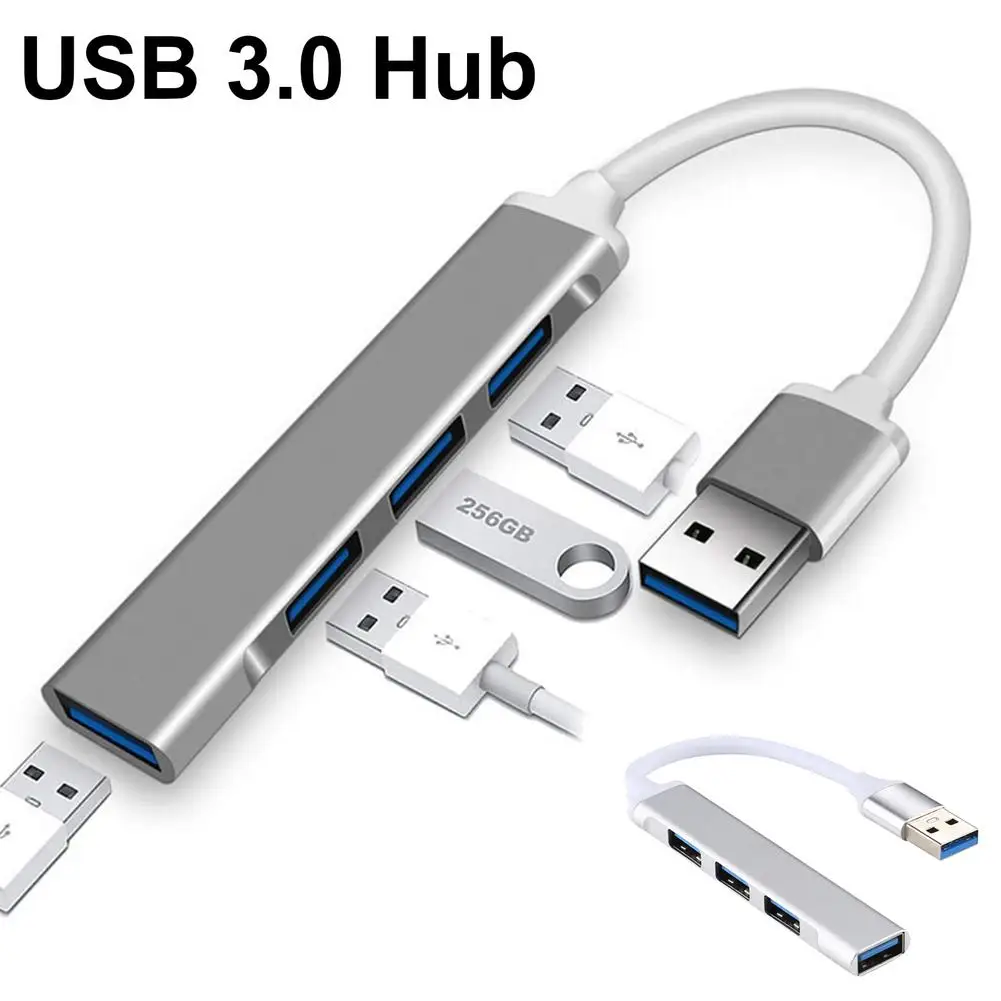 Naujas Aukštos Kokybės USB C 3.0 Hub 4 Uostų Multi Splitter OTG Adapteris Nešiojamas 