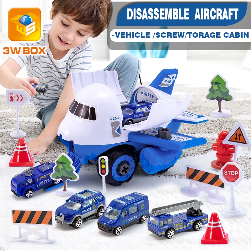 3WBOX inžinerijos automobilio žaislas Vaikams Gręžimo Varžtas Veržlė nuimamas asamblėjos lėktuvo rankas-galvosūkį varžtas varžtas išardymas rinkinys