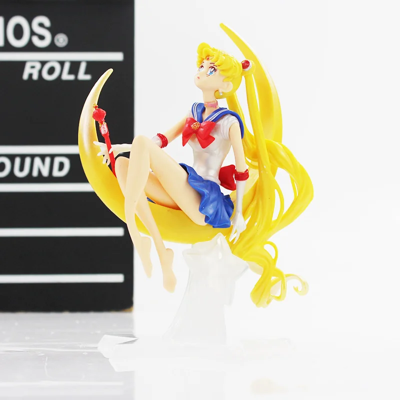 15cm/16cm puikus Anime Sailor Moon Tsukino PVC Veiksmų Skaičius, Sparnai Pyragas Apdaila Kolekcijos Modelis Žaislas, Lėlė Mergaitėms, Dovanos