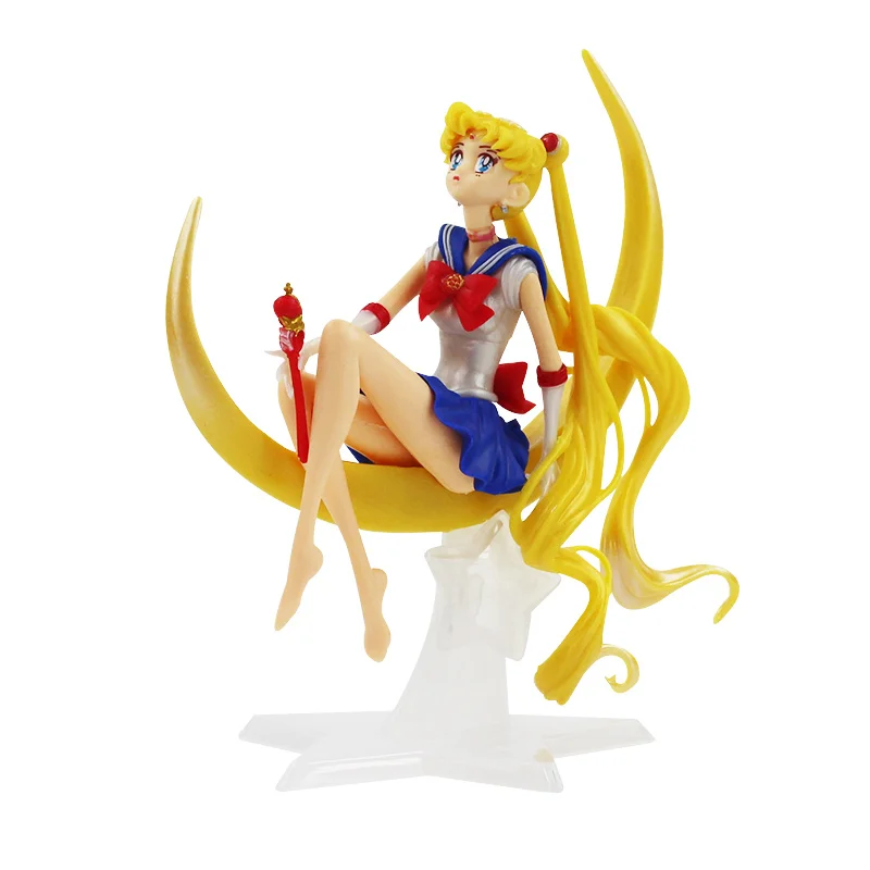15cm/16cm puikus Anime Sailor Moon Tsukino PVC Veiksmų Skaičius, Sparnai Pyragas Apdaila Kolekcijos Modelis Žaislas, Lėlė Mergaitėms, Dovanos