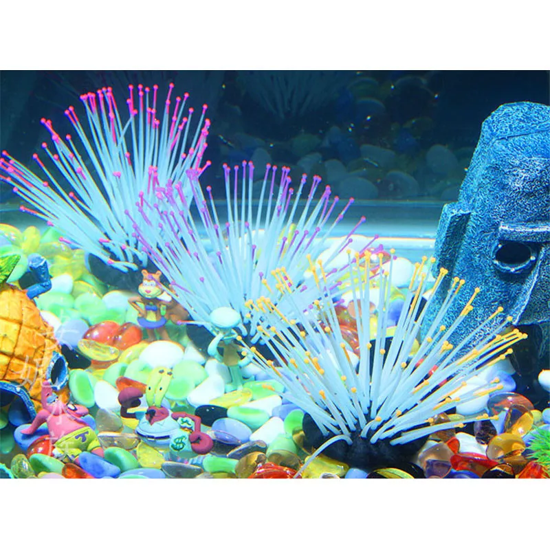 Žėrintis Poveikis Dirbtinės Jūros Anemone Žuvų Bakas Akvariumo Augalų Apdailos Povandeninis Povandeninis Ornamentu