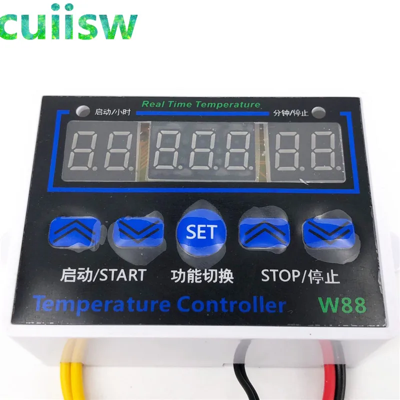 W88 12V/220V 10A Skaitmeninis LED Temperatūros Reguliatorius Termostatas Jungiklis Senso