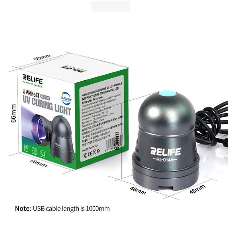 RELIFE LR-014A UV Kietinimo lempa USB Nešiojama Kolonėlė UV Klijai Žalios Naftos Gydant Šviesa