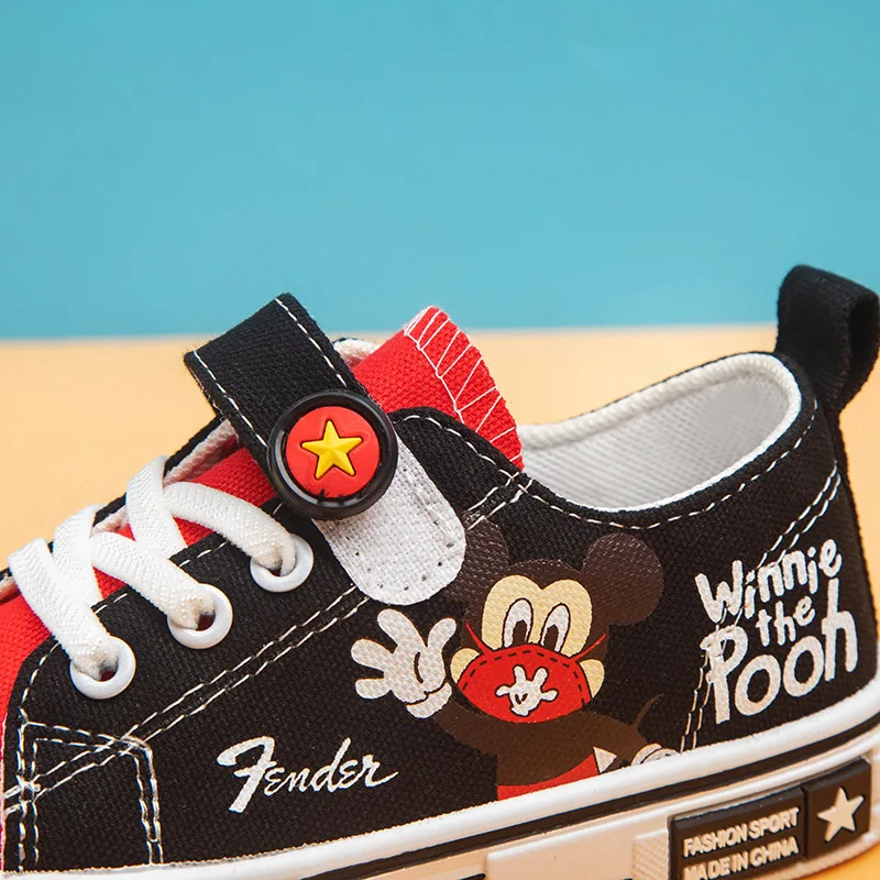 Disney Mickey Mouse vaikų drobė batai mergaitei, nauji korėjos minkštas vienintelis berniukas studentų sportiniai bateliai, laisvalaikio bateliai baby
