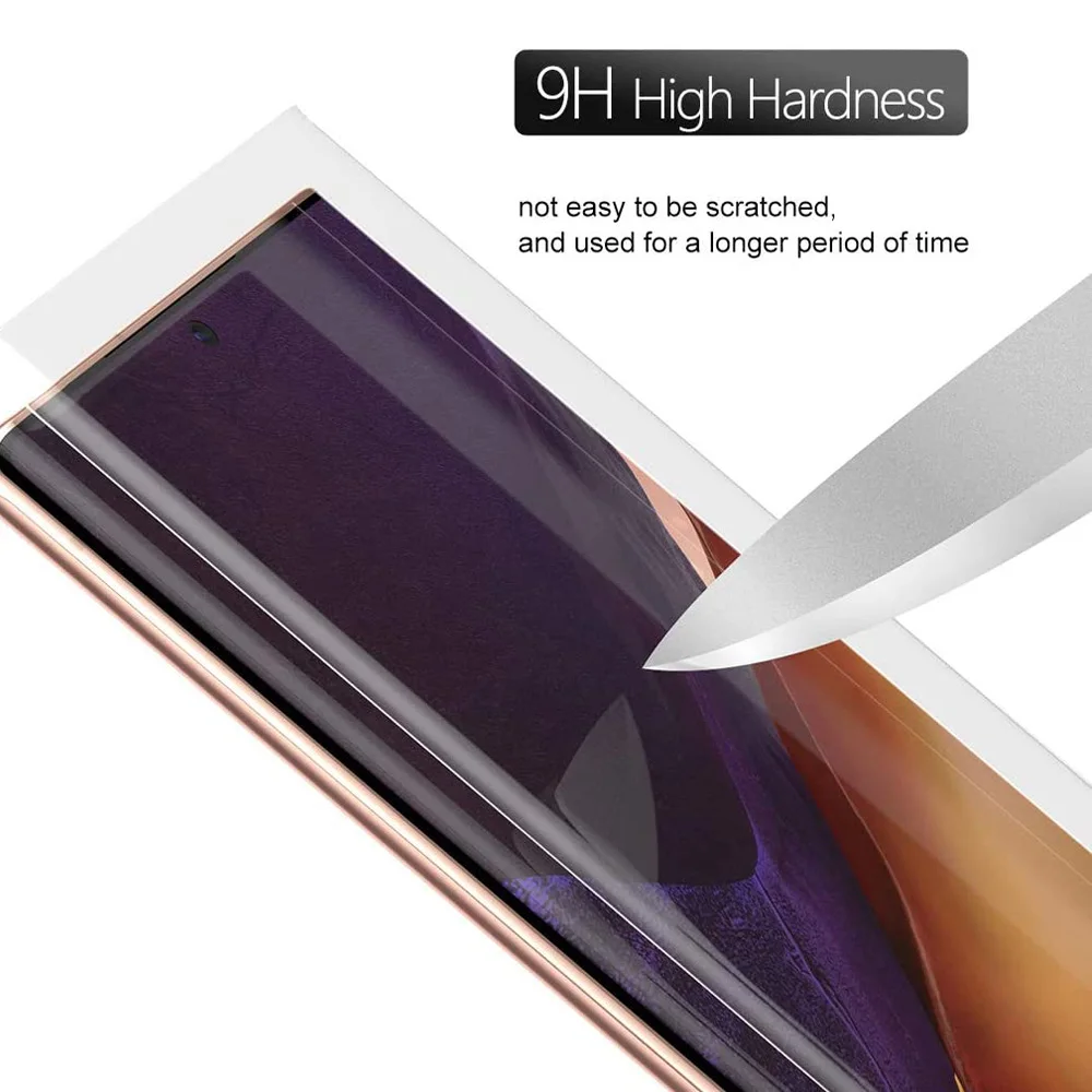 UV Klijai Grūdintas Stiklas Screen Protector, Plėvelės Samsung Galaxy S8 S9 S10 S20 Plus Pastaba 8 9 10 20 Ultra Sprogimo Įrodymas