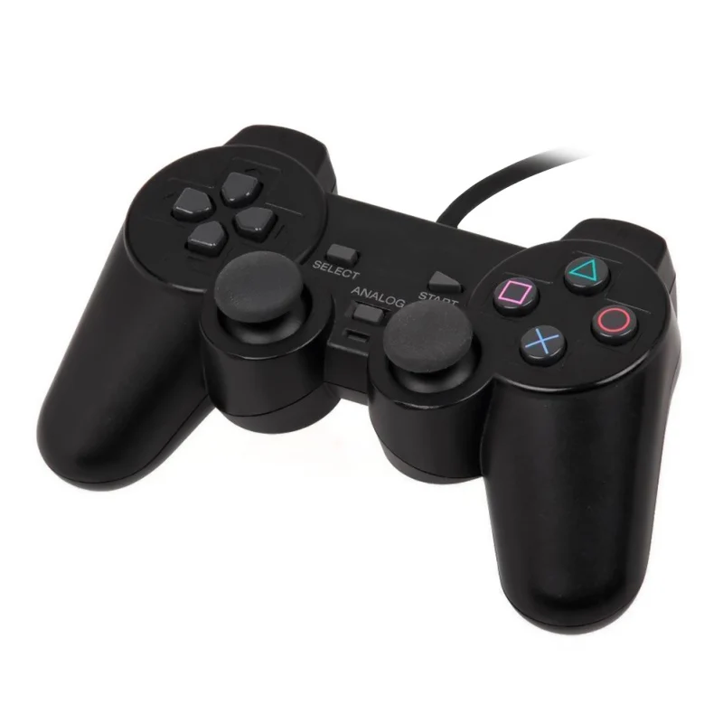 2VNT/daug Juodos Laidinio Valdytojas 1,8 M Dvigubą Šoką Nuotolinį valdiklį Gamepad Joypad PlayStation 2 PS2 K5