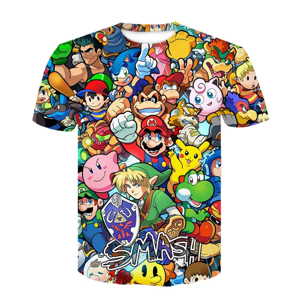 2020 metų Vasaros Naują Stiliaus Marškinėliai Animaciją Super Mario 3d Print T-shirt Juokingas Anime T Marškinėliai Topai Marškinėliai Festivalis Drabužiai