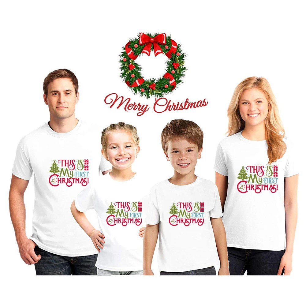 1 gabalas Kalėdų šeimos apranga Tėtis, Mama Kūdikio Marškinėliai Drabužių Šeimos Atitikimo Komplektus Drabužių, Motina, Duktė Tėvo Sūnus