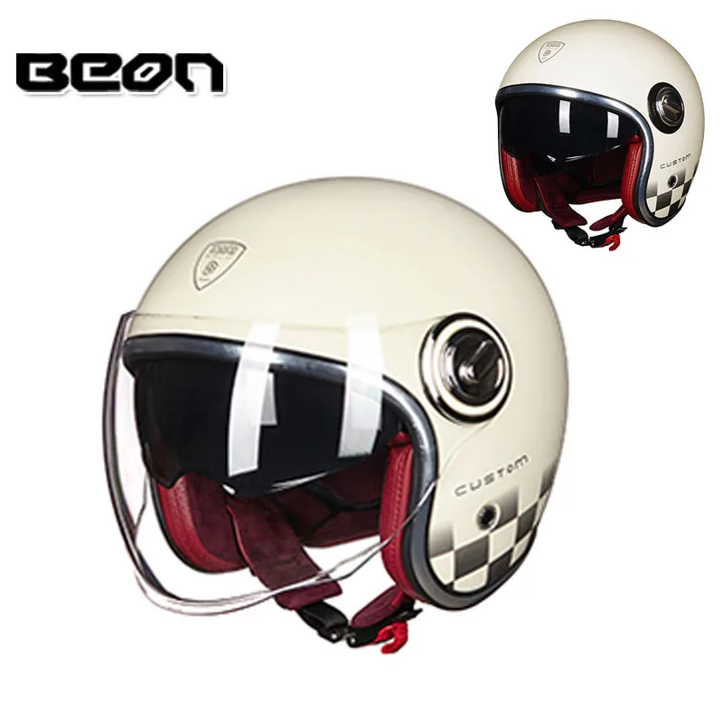 2020 m. Derliaus BEON B108A Reaktyvinis Motociklas 3/4 Atidaryti Veido Pusė Šalmas Motoroleris, Motociklas Chopper Jojimo Lenktynių galvos Apdangalai