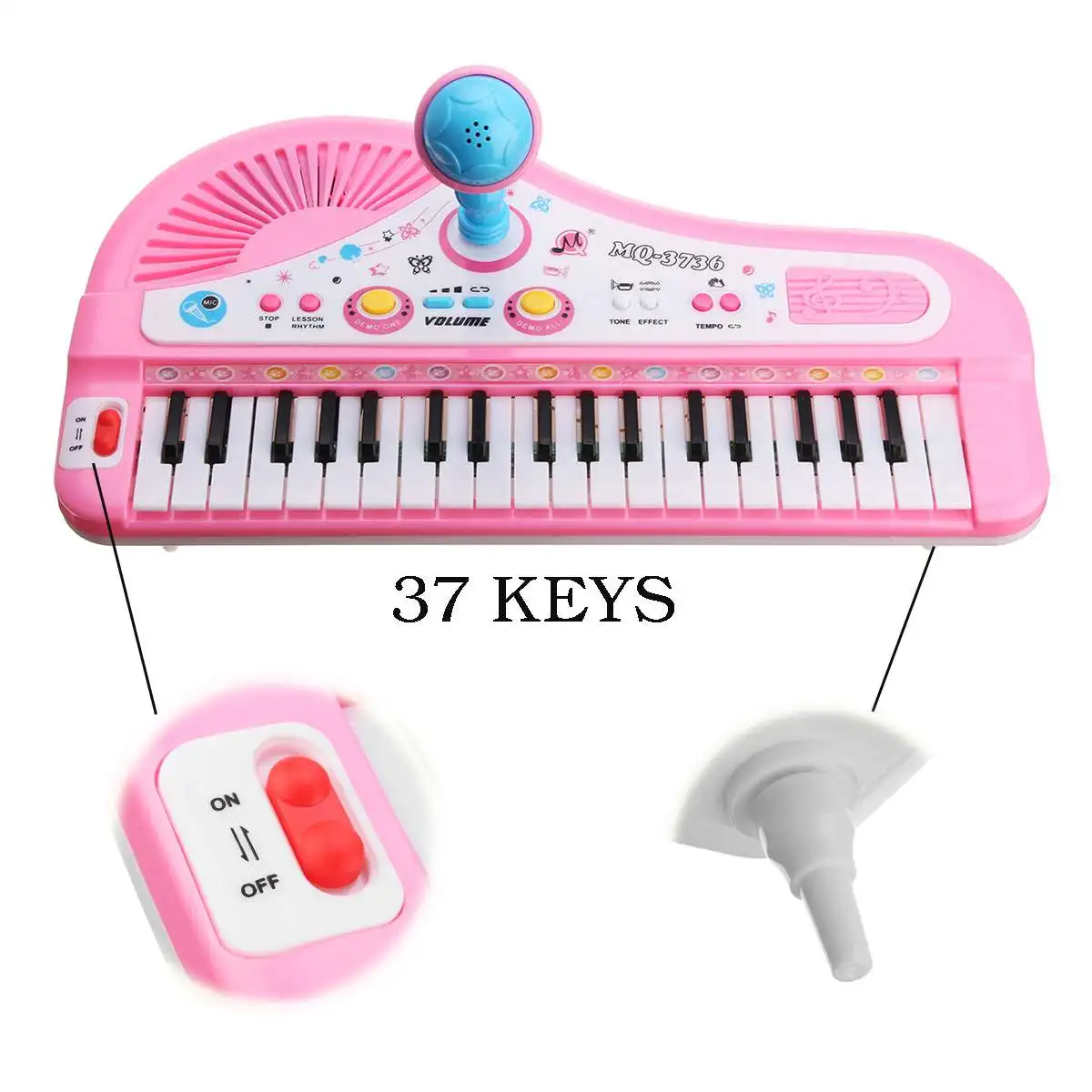 Mini Elektroninių Klaviatūra Muzikinis Žaislas 37 Klavišus Electone su Mikrofonu Švietimo Elektroninis Pianinas Žaislas Vaikams, Kūdikiams, Vaikams
