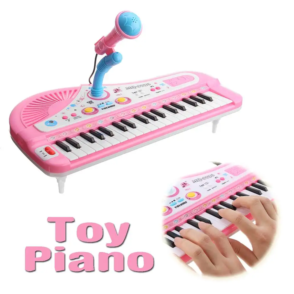 Mini Elektroninių Klaviatūra Muzikinis Žaislas 37 Klavišus Electone su Mikrofonu Švietimo Elektroninis Pianinas Žaislas Vaikams, Kūdikiams, Vaikams