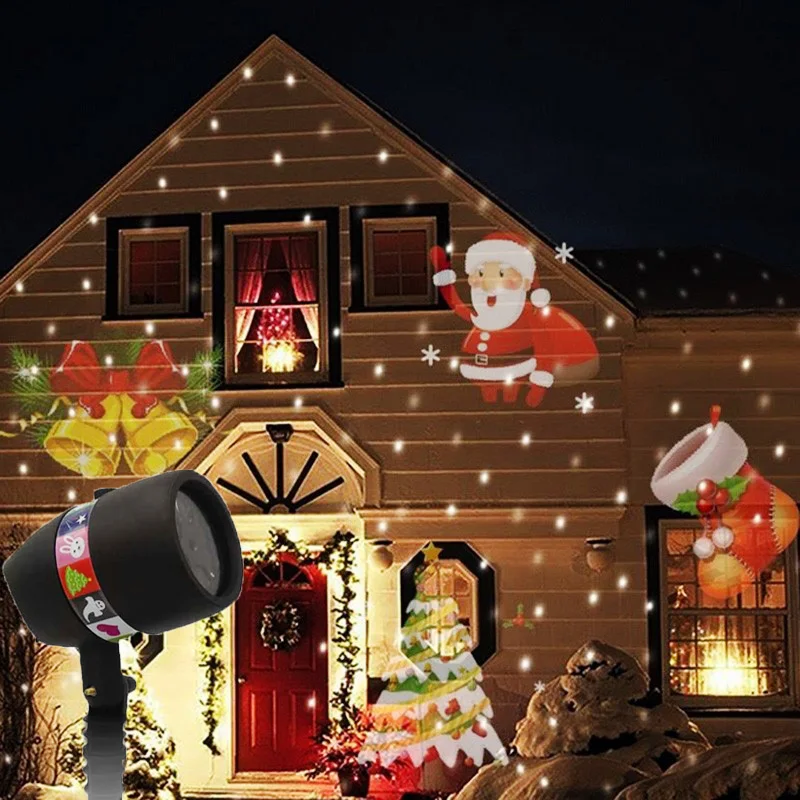 Kalėdų 12 Modelius Lazerio Snaigės Projektorius, Šviesos, Lauko, LED Vandeniui Disco Scenos Šviesos Žvaigždė Danguje Lempa Sode