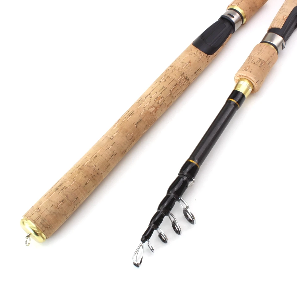 1,8 m--2.7 m spiningą medinė rankena, Anglies meškere Bass Žvejybos Reikmenys Suvilioti Strypai Teleskopiniai Žvejybos polių