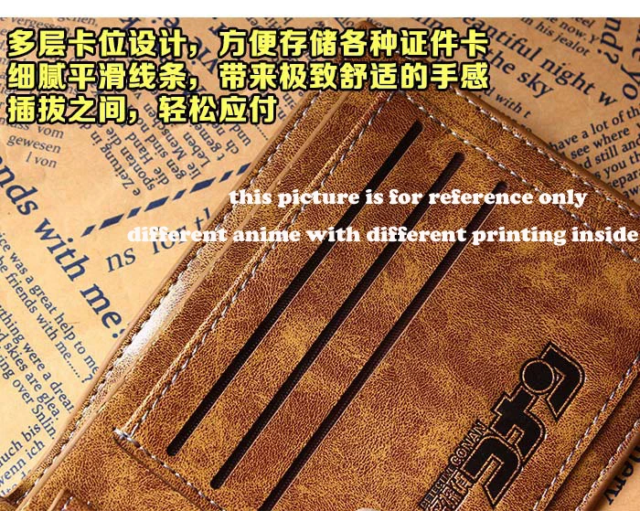 PU piniginė išspausdintas su Japonija, Anime Death Note, L. Lawliet