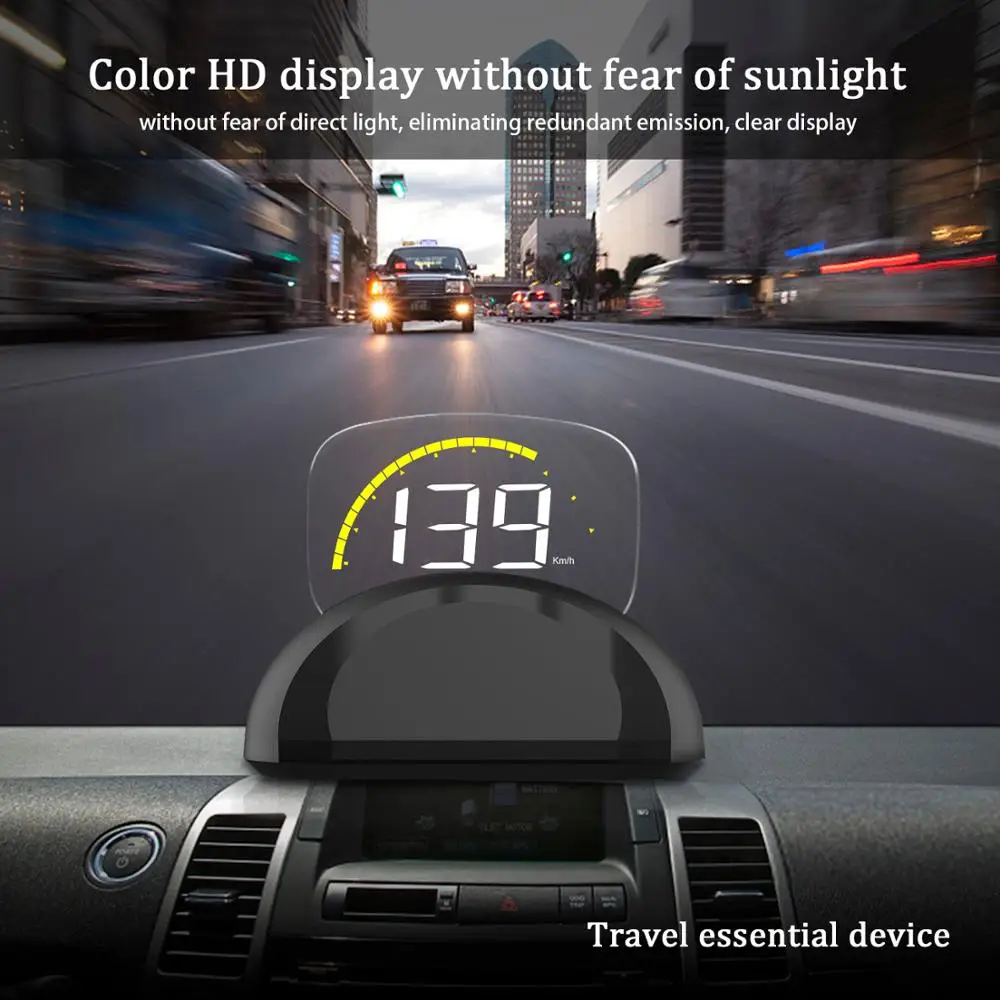 AOSHIKE 2,6 Colių OBD2 + GPS Dual Mode OBD2 Head Up Display GPS HUD Veidrodis Automobilio Greitis Projektoriaus Skaitmeninio MPH KMH Spidometras