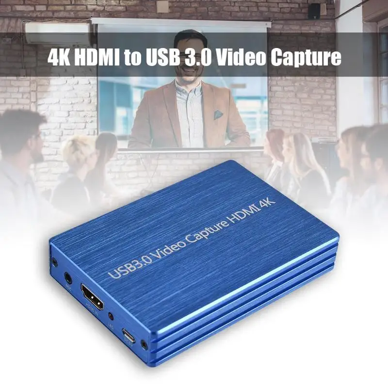 4K HDMI-USB 3.0 Video Capture Card PC Telefono Žaidimas Įrašymo Lange Mic Garso Įvesties 1080P 60fps OBS Live Transliacijos Prietaisas