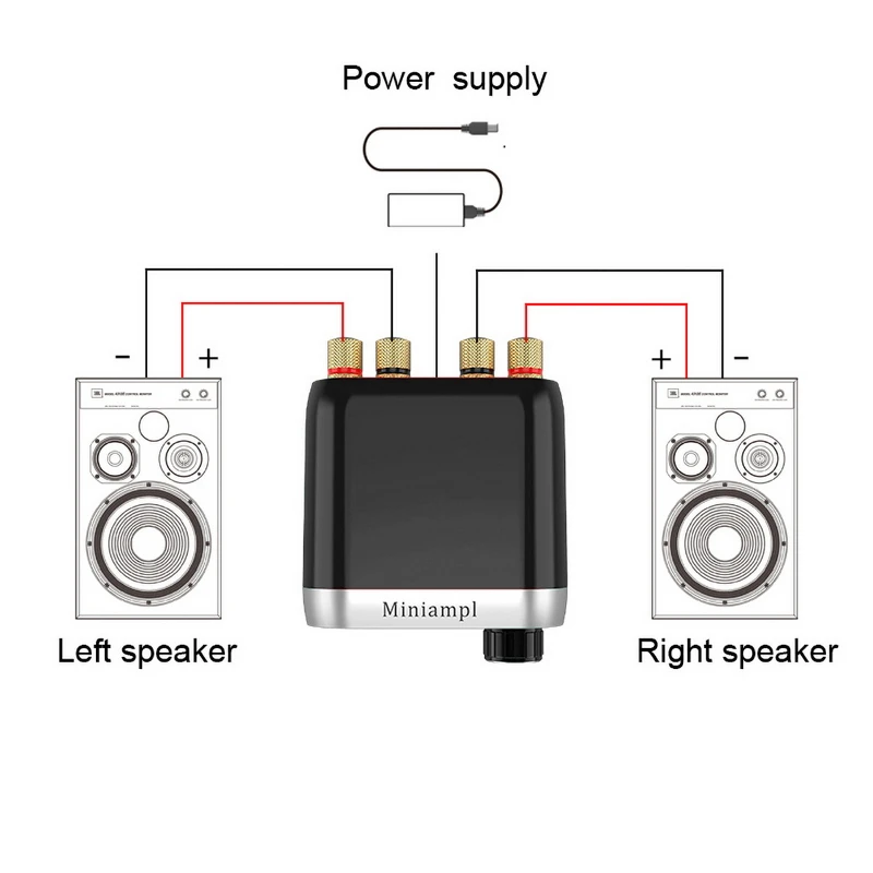 Bluetooth 5.0 HiFi TPA3116 Vairo Stiprintuvas Skaitmeninis Amp Valdybos 50W*2 Stereo Su Garso Indikatorius Muzikos Spektras