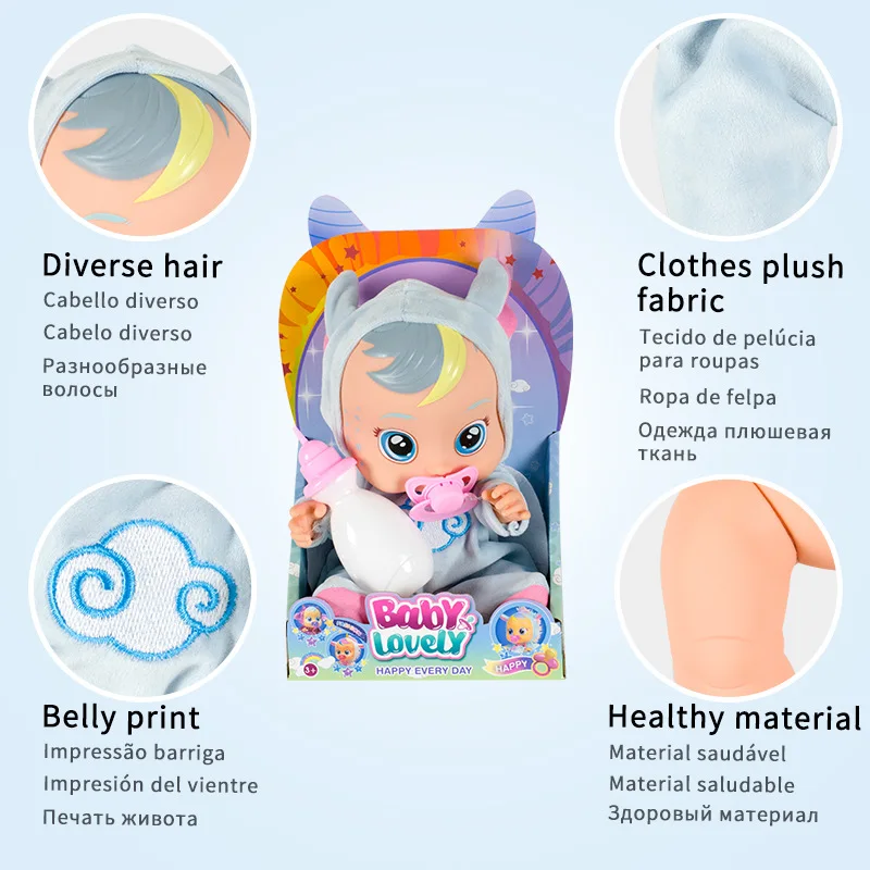3D Verkia Kūdikis Silikono Ašaros Lėlės Realista Lėlės Reborn Verkti Mielas Kūdikis Aukštos Kokybės Lėlės Vaikams, Žaislai, Gimtadienio Dovana