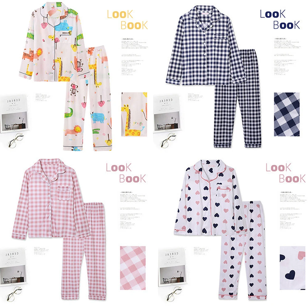 NHKDSASA Prekės Pajama Rinkinys Moterims Medvilnės Sleepwear ilgomis Rankovėmis Pižamos Kelnės Kostiumas Spausdinimo Mados 2 vnt Minkštą Pižamą