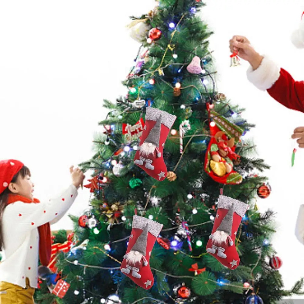 Didelės Kalėdinės Kojinės Pakabukas Medžiaga Papuošalai Pakabukas Elf Santa Sąlyga Lėlės Batai Kalėdų Vakarėlį Namų Dekoro Kalėdos Dovanų Maišelis