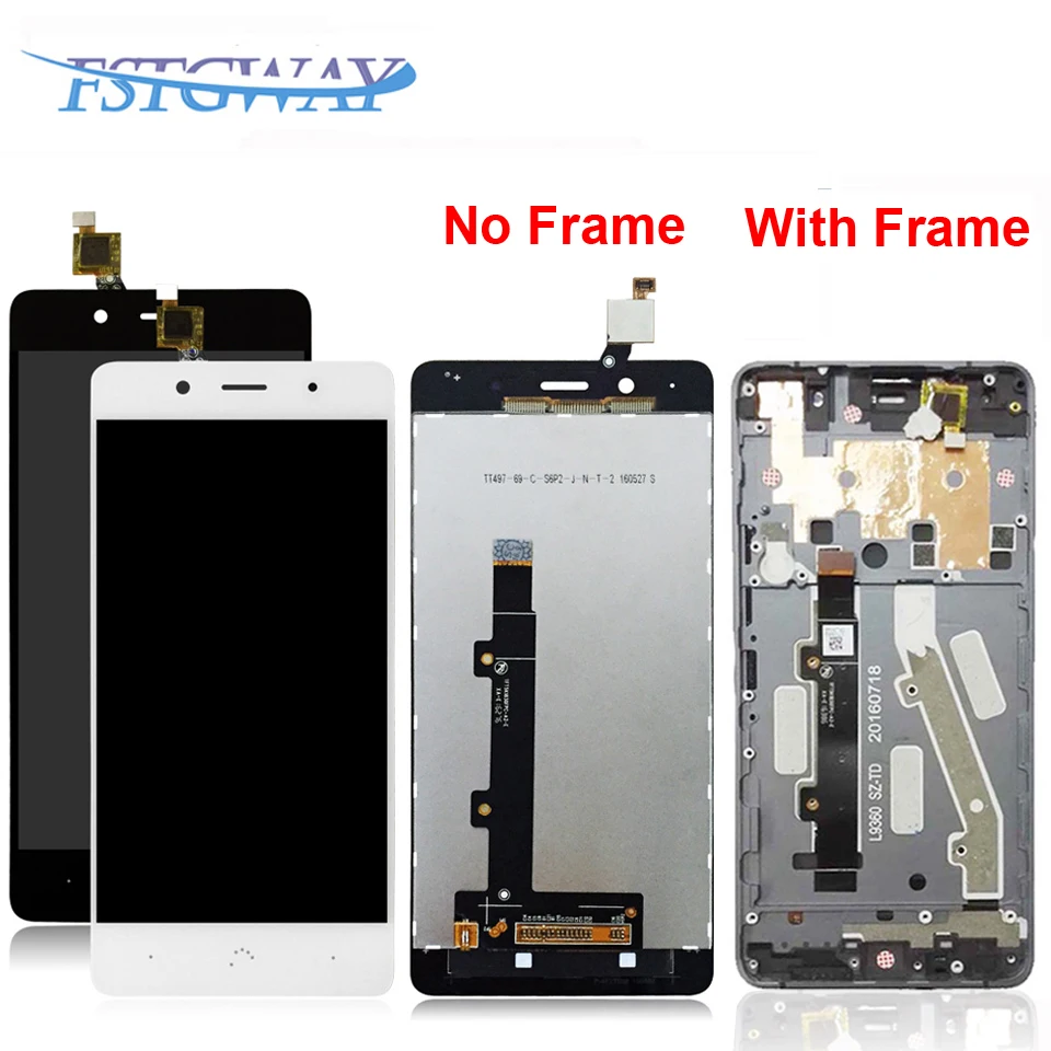 FSTGWAY Už BQ X5 plius LCD Naujos Akcijų Aukštos Kokybės Ekranas+Touch Ekranas skaitmeninis keitiklis komplektuojami su Rėmo