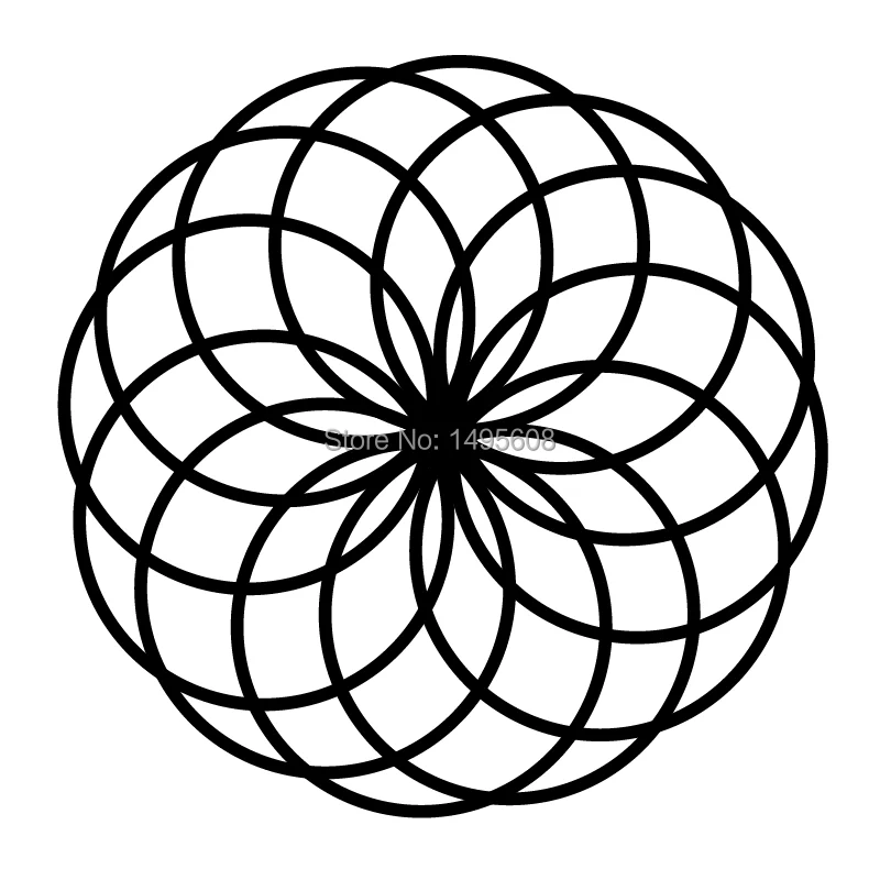 Gyvenimo gėlė Medinės Formos miestelyje pjovimas Lazeriu Energijos Papuošalai Šventa Geometrinis Šalies Stalo Dekoracija 