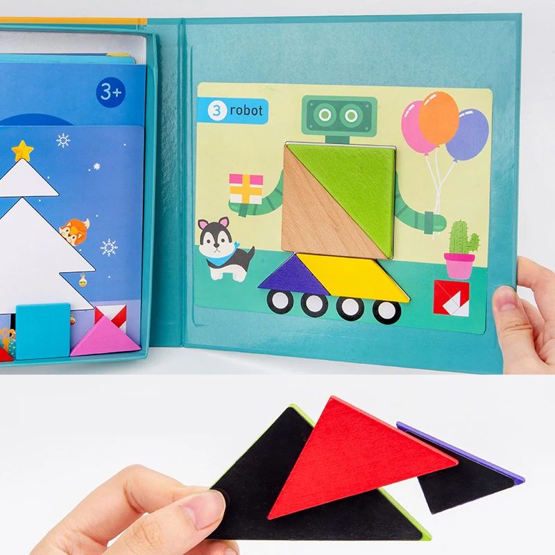 Vaikų Protingas Magnetinis Knygų 3D Galvosūkiai, Dėlionės Smegenų Mokymo Žaidimas Švietimo Žaislai Vaikams Kalėdų Dovana