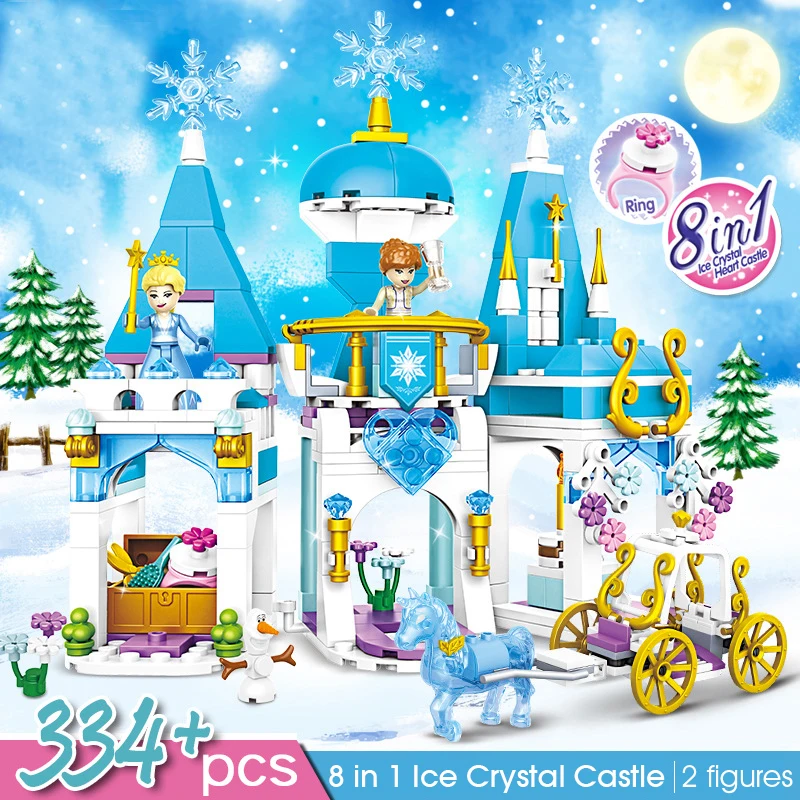 Draugai Serija 8 1 Ledo Kristalų Širdies Princesė Pilis Blokai Žaisti Namuose Vaikams 