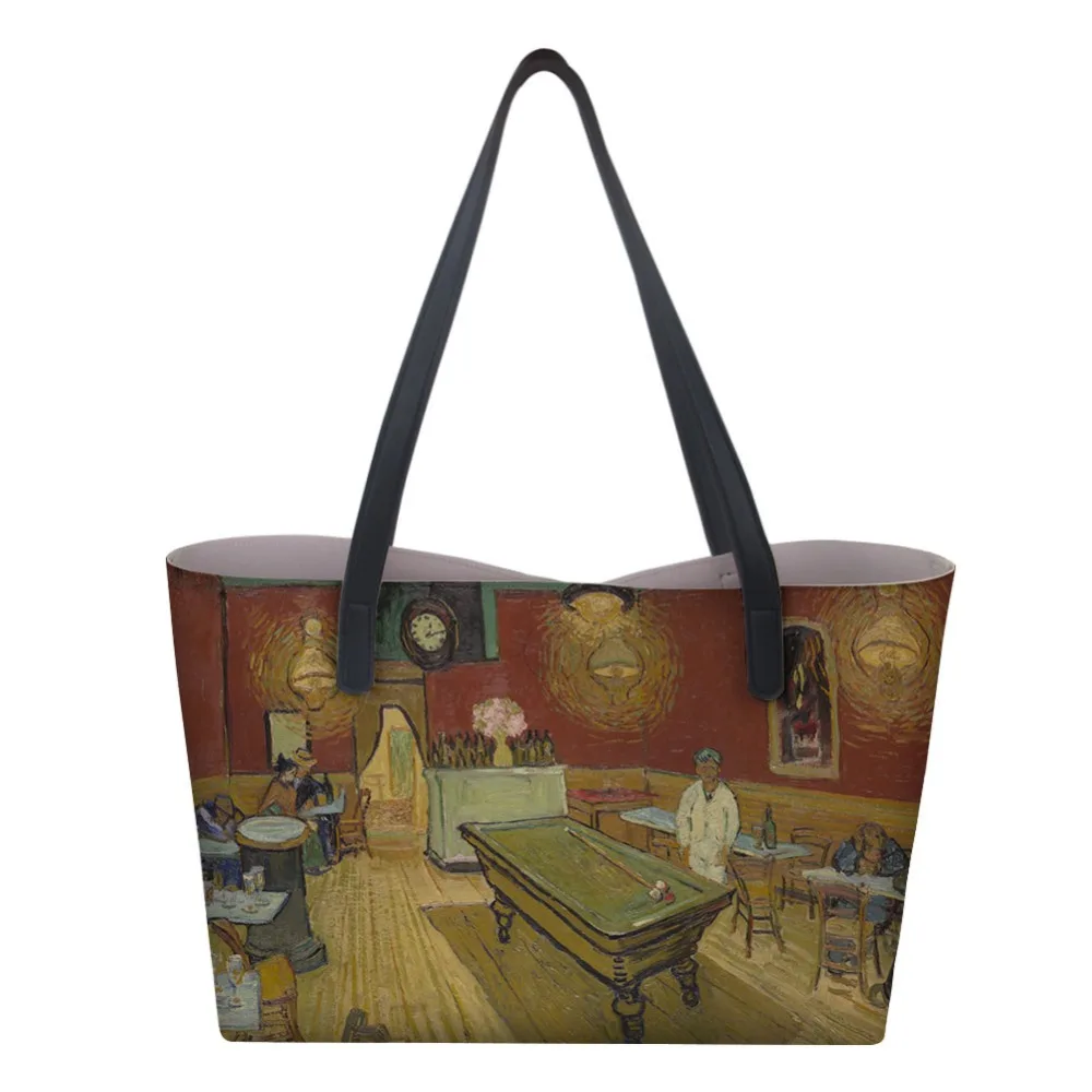 Moterų Pirkinių krepšys su šiek tiek Rankinėje Paplūdimio krepšys kelionės fanny Ponios prabangos iškylų krepšiuose Vincent van Gogh Žvaigždėtą Naktį Spausdinti