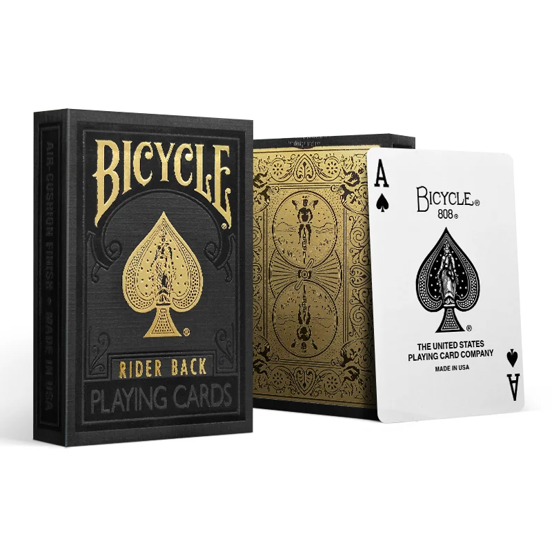 Dviračių Rider Atgal Juodojo Aukso Kortos Premium Kabinoje USPCC Limited Edition Pokerio Magija, Kortų Žaidimai, Magija Gudrybės Rekvizitai
