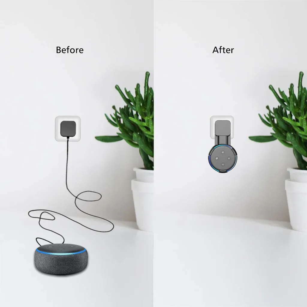 Lizdo Tvirtinimo Prie Sienos Laikiklis, Skirtas Echo Dot 3 Erdvės Taupymo Stovėti Smart Home Garsiakalbių Priedai, Su Laido Išdėstymas Woofer