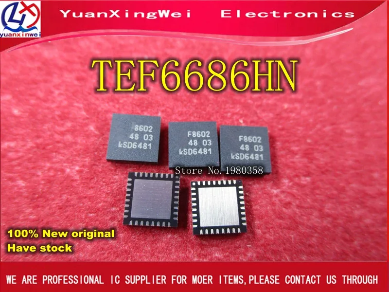 1pcs TEF6686 TEF6686HN TEF6686HN/V102K TEF6686HN/V102 F8602 Naujas Originalus QFN