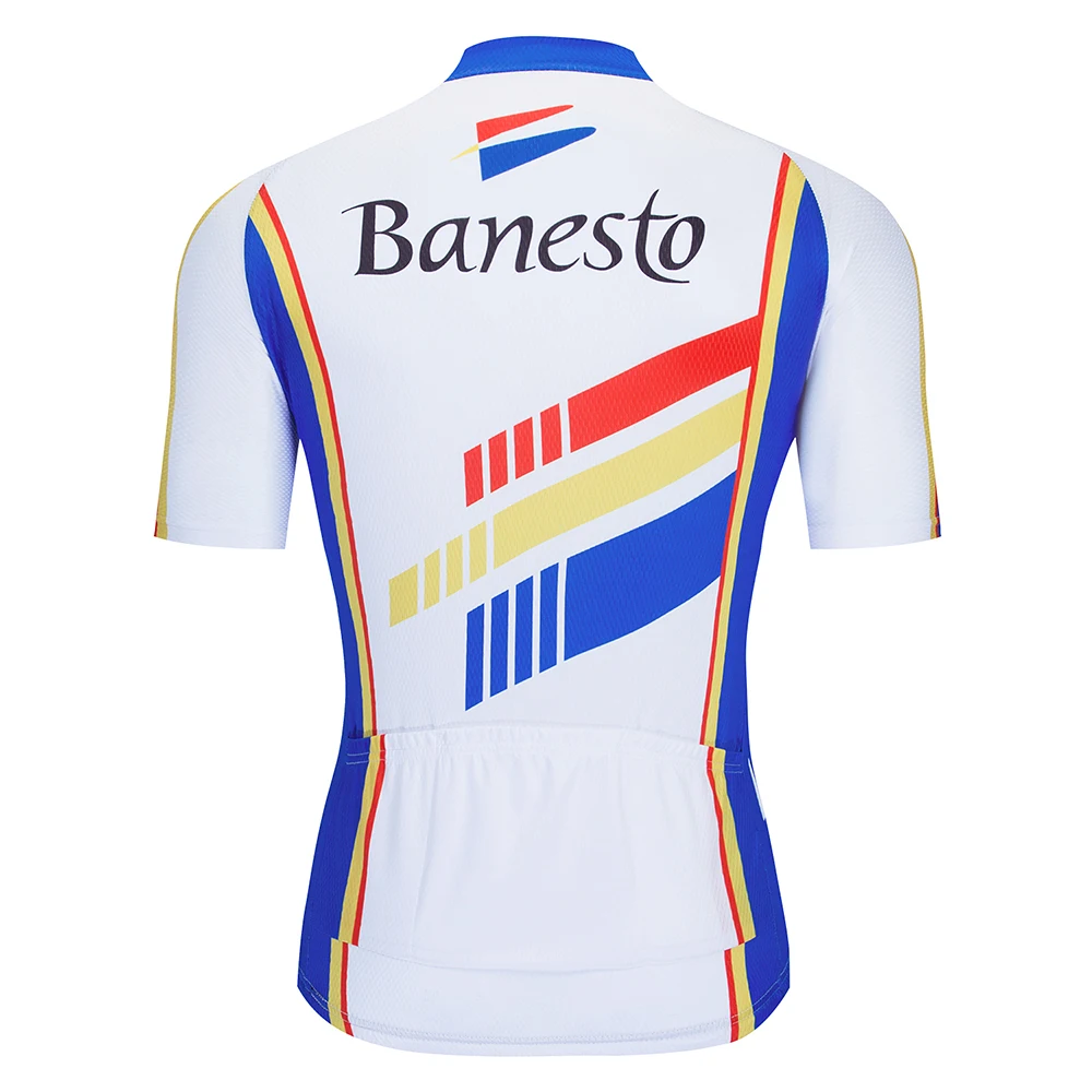2020 Pro Banesto komanda Vasarą Megztiniai Dviratį Marškinėliai vyriški Retro Dviračių Džersis Ciclismo Bicicleta Sporto Maillot Ciclismo Kvėpuojantis