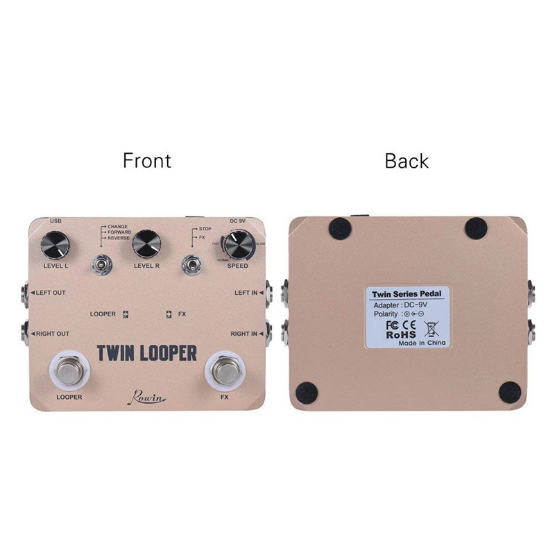 Twin Looper Stotis Elektrinės Gitaros Efektu Pedalas Linijos Stotis Gitaristų Aukso
