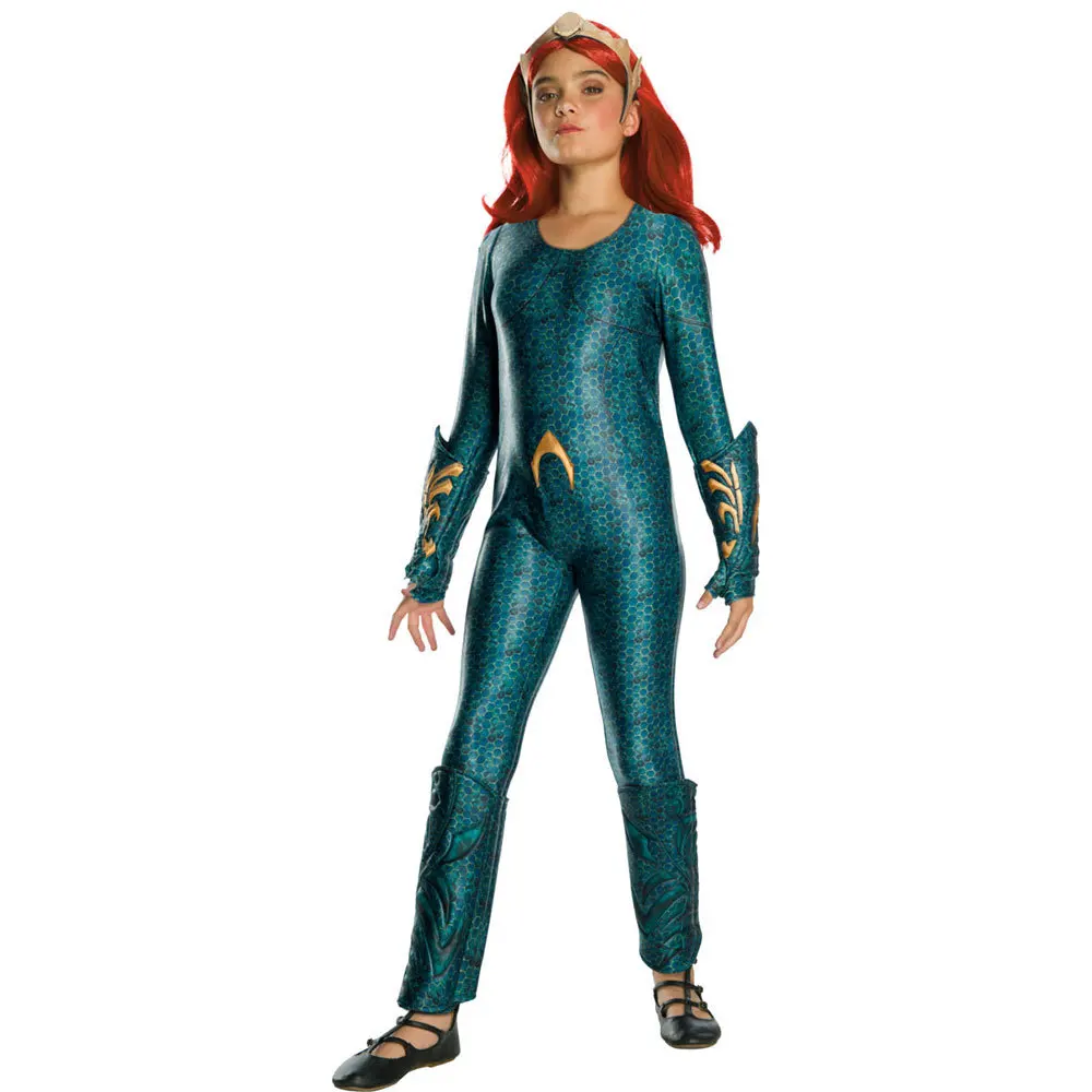Merginos Aquaman Mera Karalienė Zentai Cosplay Kostiumas Helovinas Šalis Puras Superhero Išgalvotas Suknelė