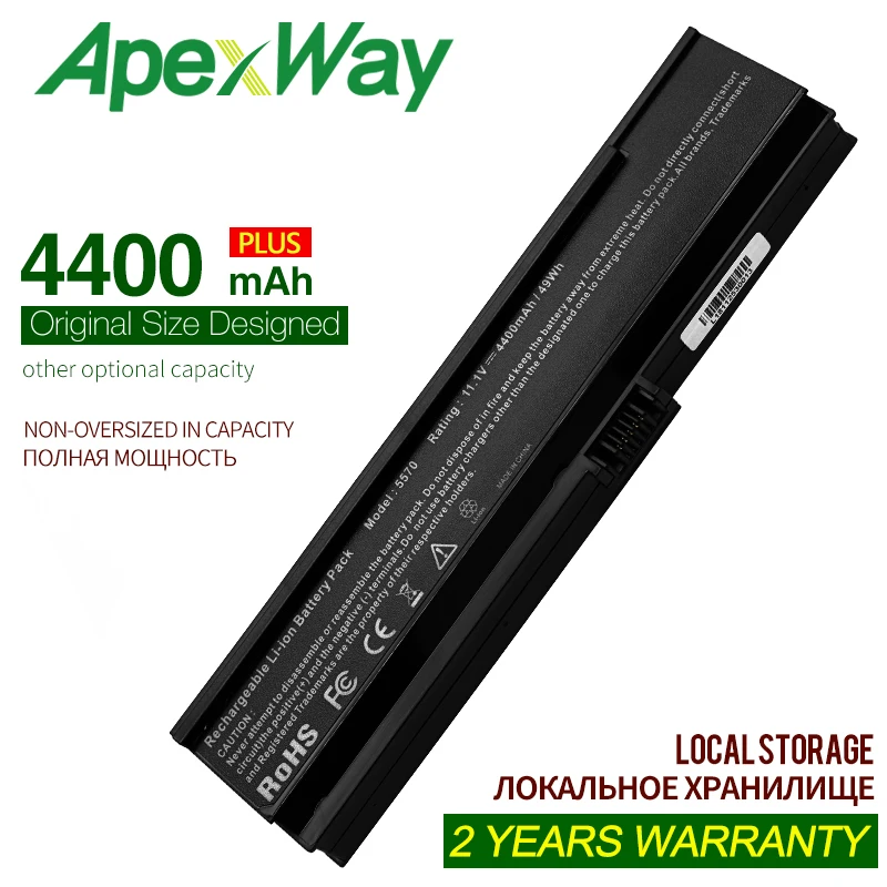 ApexWay 4400mAh Baterija Acer Aspire 3030 3054 3200 3600 3602 3603 3608 3682 3683 3684 5051 5500 BT.00603.006 3684 5030