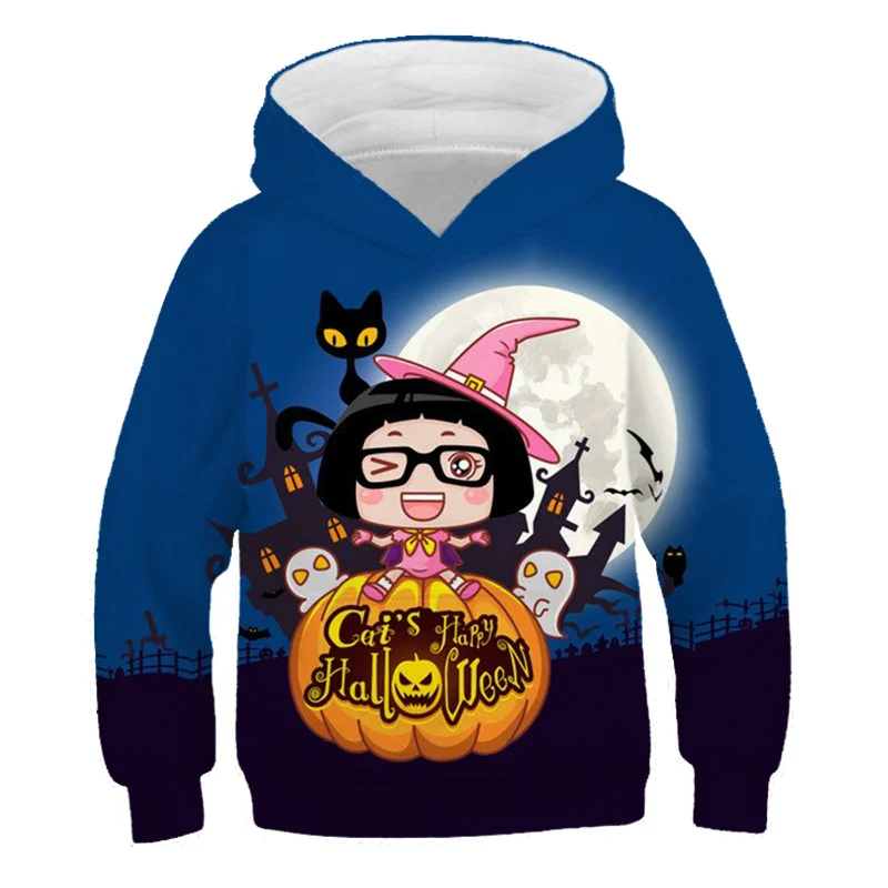 Helovinas ilgomis rankovėmis megztinis, 3D atspausdintas Hoodie, gatvės šventųjų pavyzdžiu megztinis, berniukų ir mergaičių mados ilgomis rankovėmis Hoodie.