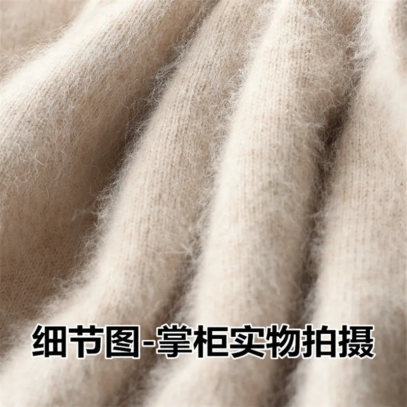 Rudenį ir žiemą pakrautas krūva apykaklę kašmyro megztinis moteriška prarasti galvos vientisos spalvos trikotažo, žemiausią megztinis sustorėjimas