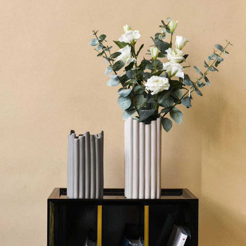 Šiaurės kūrybinės keramikos vaza Netaisyklingos geometrijos gėlių vazos meno sausų gėlių Vazos namų vestuvių dekoratyvinių gėlių vaza apdaila