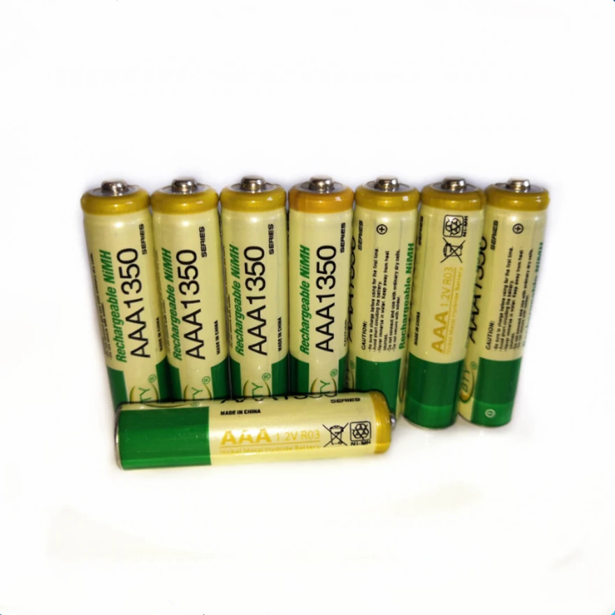 8psc/lot1.2V AAA daugkartinio Įkrovimo Baterija Didelės Galios Vaikų Žaislas 1350mAh AAA tipo Įkraunamos Ni-MH Baterijos