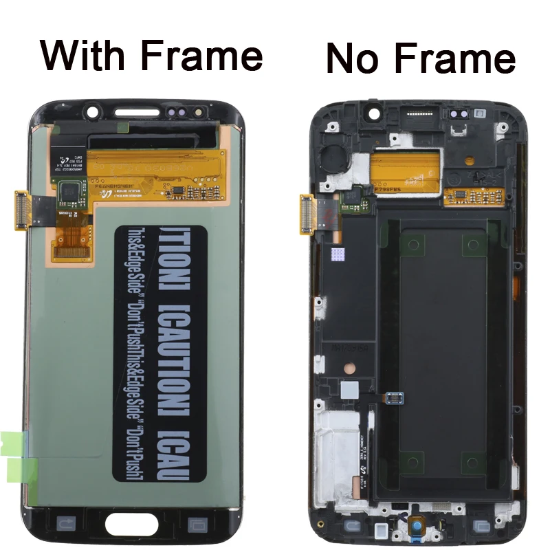Samsung Galaxy S6 Krašto LCD G925 G925F SM G925F Ekranas Jutiklinis Ekranas skaitmeninis keitiklis komplektuojami su rėmo Samsung S6Edge 5.1