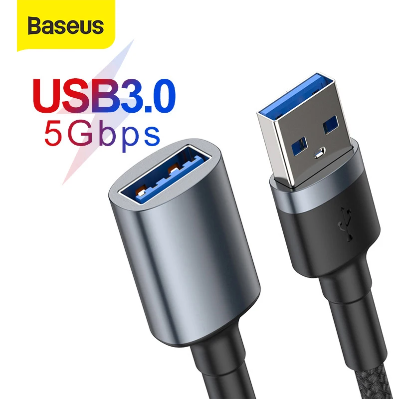 Baseus USB prailginimo Kabelis USB 3.0 Kabelį, Vyrų ir Moterų Kabelio ilgintuvas PC 